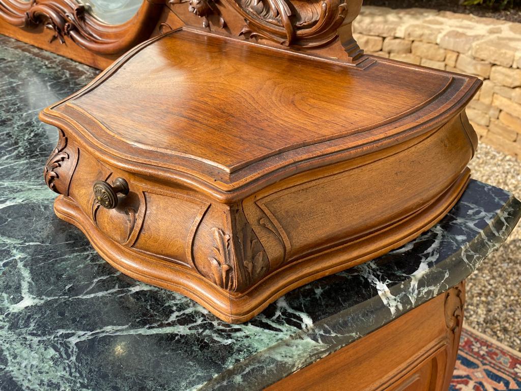 Louis XV Style Walnut Dresser-Dressing Table, 19th Century 7