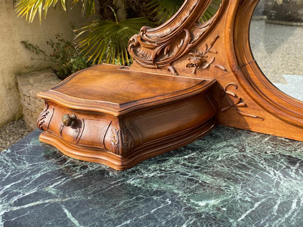 Louis XV Style Walnut Dresser-Dressing Table, 19th Century 3