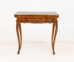 Louis XV Style Walnut Lift Top Game Table