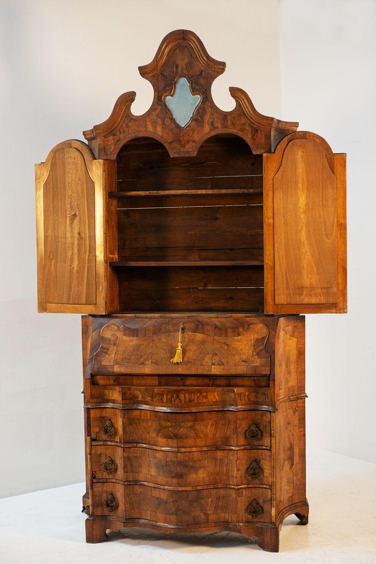 Louis XV Style Walnut Root Cabinet 19th Century For Sale 11