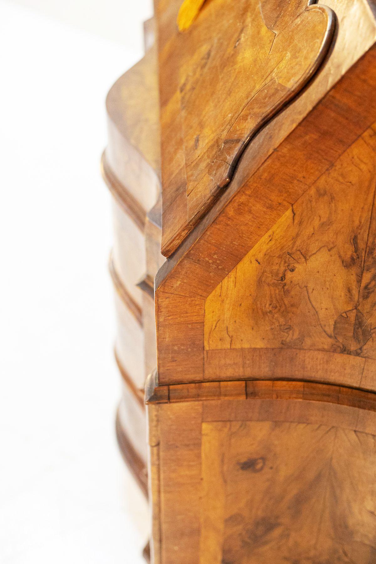 Legno Armadio in noce stile Luigi XV del XIX secolo in vendita