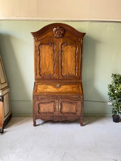 Louis XV Style Walnut Secretary by Baker Furniture