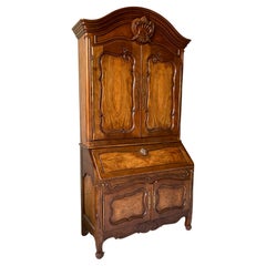 Retro Louis XV Style Walnut Secretary by Baker Furniture