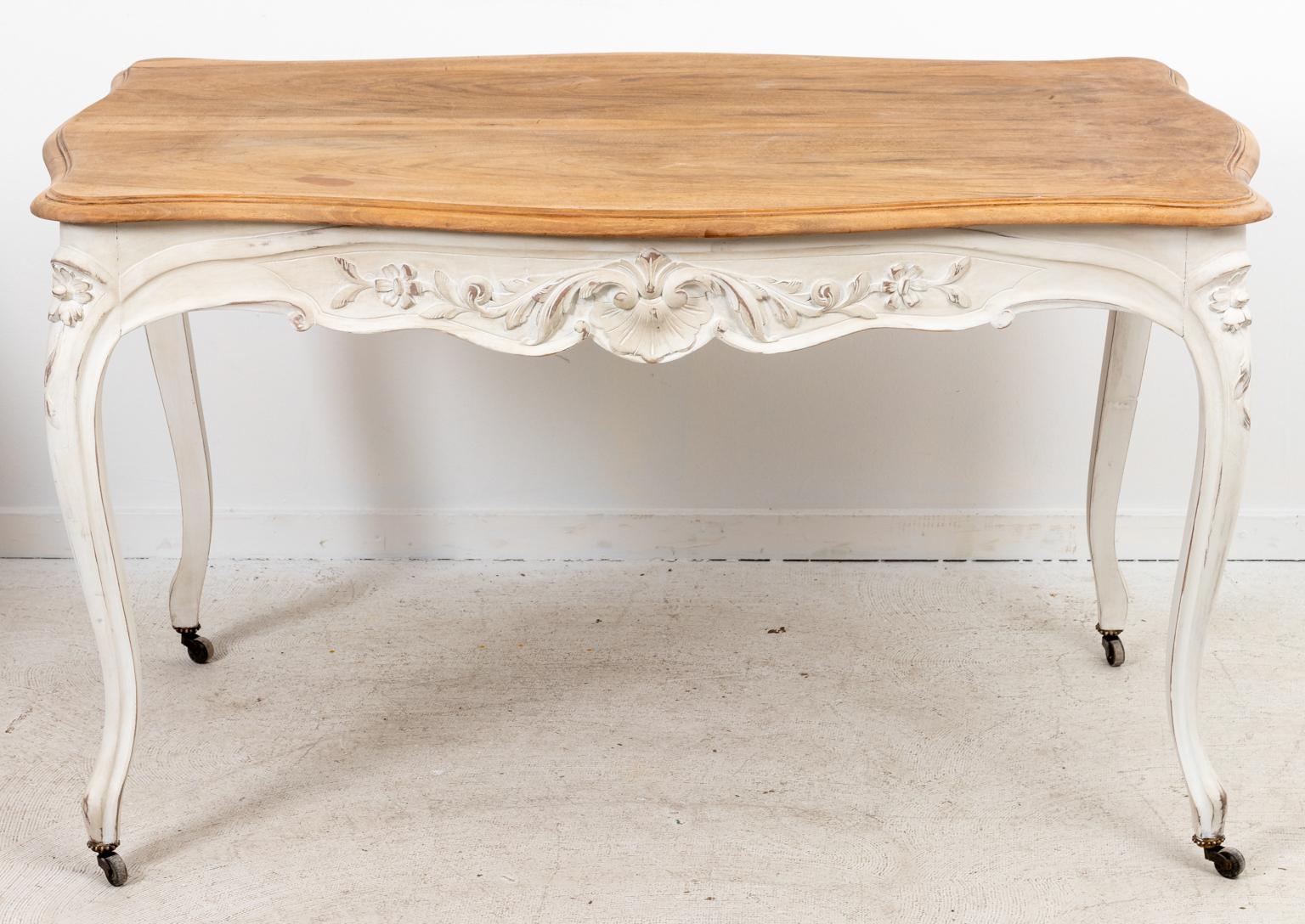 French Louis XV Style White Table