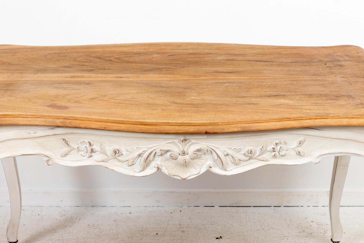 Painted Louis XV Style White Table