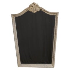 Louis XV Style Whitewashed Oak Mirror with Arched Crest, 20th Century
