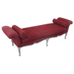 Long Painted Louis XV Style Window Bench for Bed