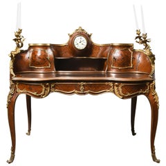 Louis XV Style Wood Parquetry Bronze Ormolu Mounted Bureau/Desk