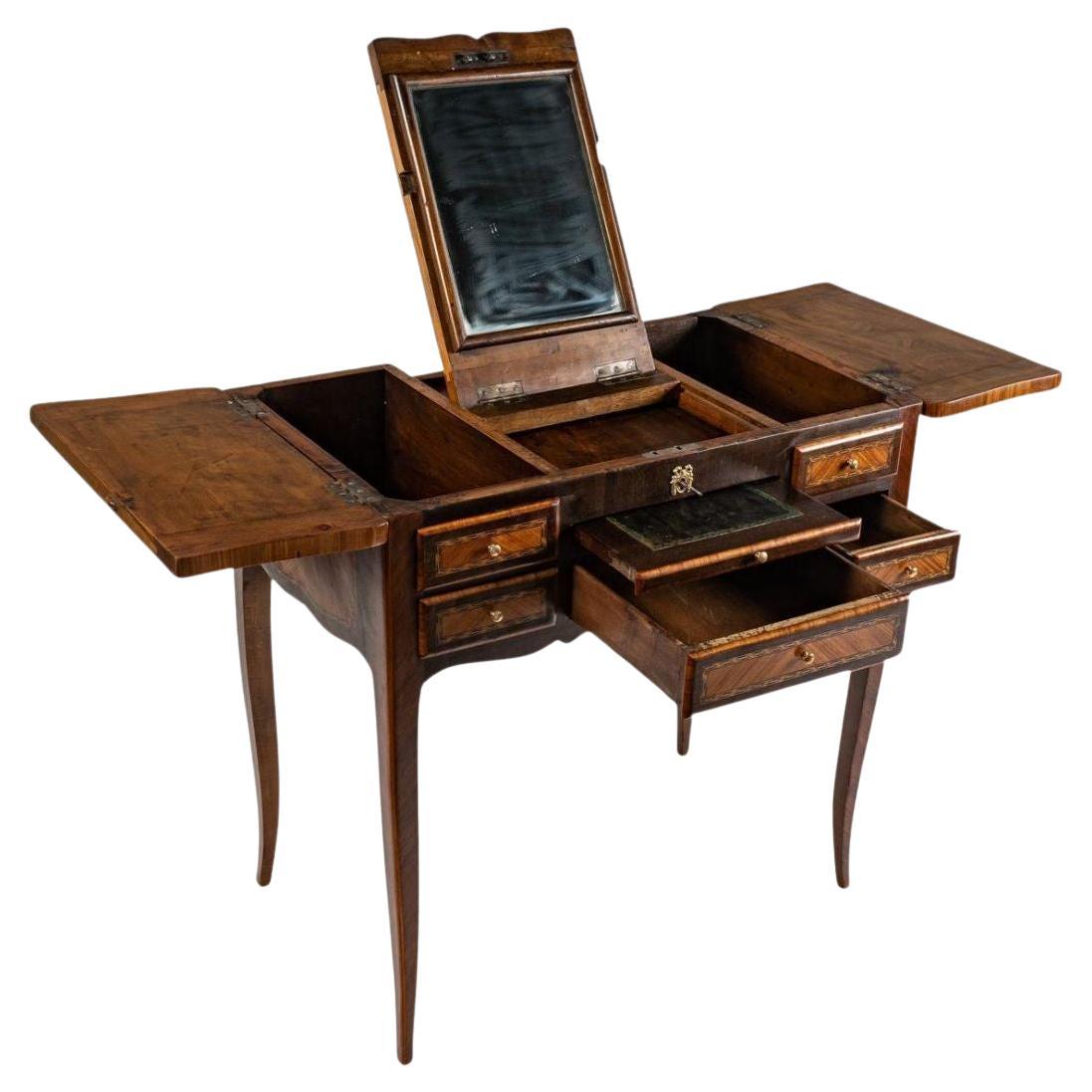 Louis XV Style Wood Veneer Dressing Table, 19th Century