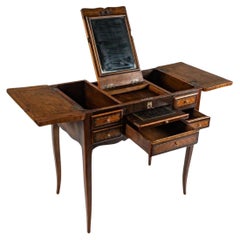 Louis XV Style Wood Veneer Dressing Table, 19th Century