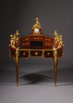 Schreibtisch im Louis XV-Stil, vergoldete Bronzemontierung, CIRCA 1900, Frankreich