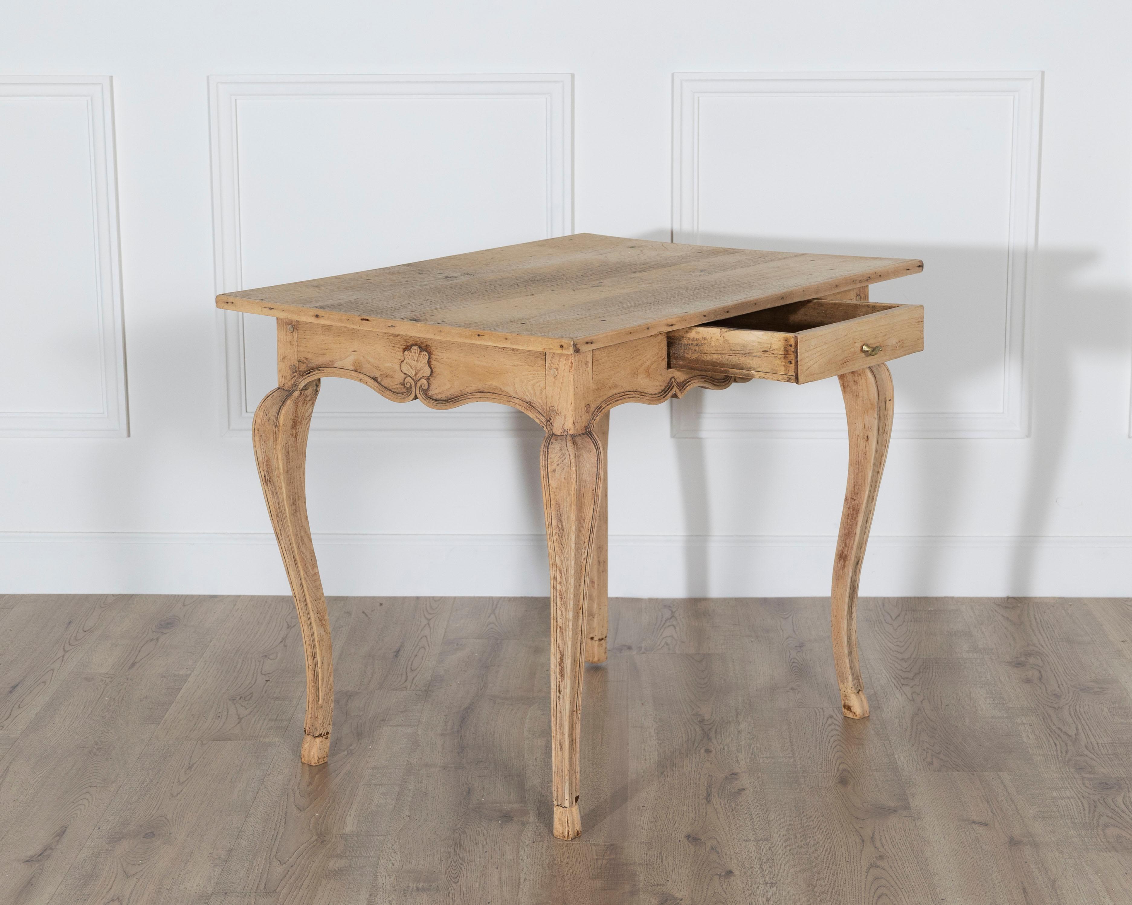 XIXe siècle Table à écrire de style Louis XV en Oak Oak naturel, 19ème siècle en vente