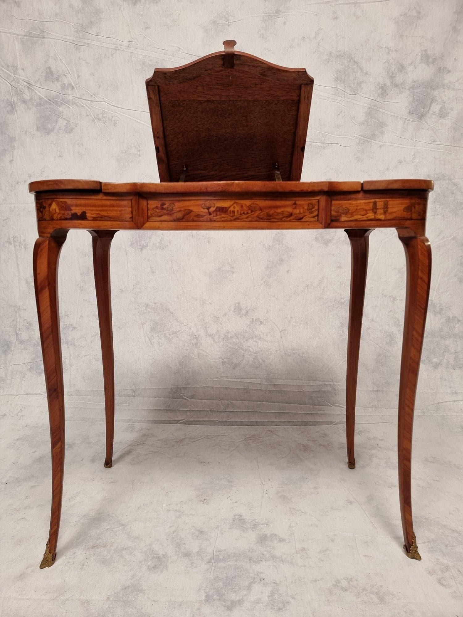 Louis XV Style Writing Table, Rosewood, 19th For Sale 9