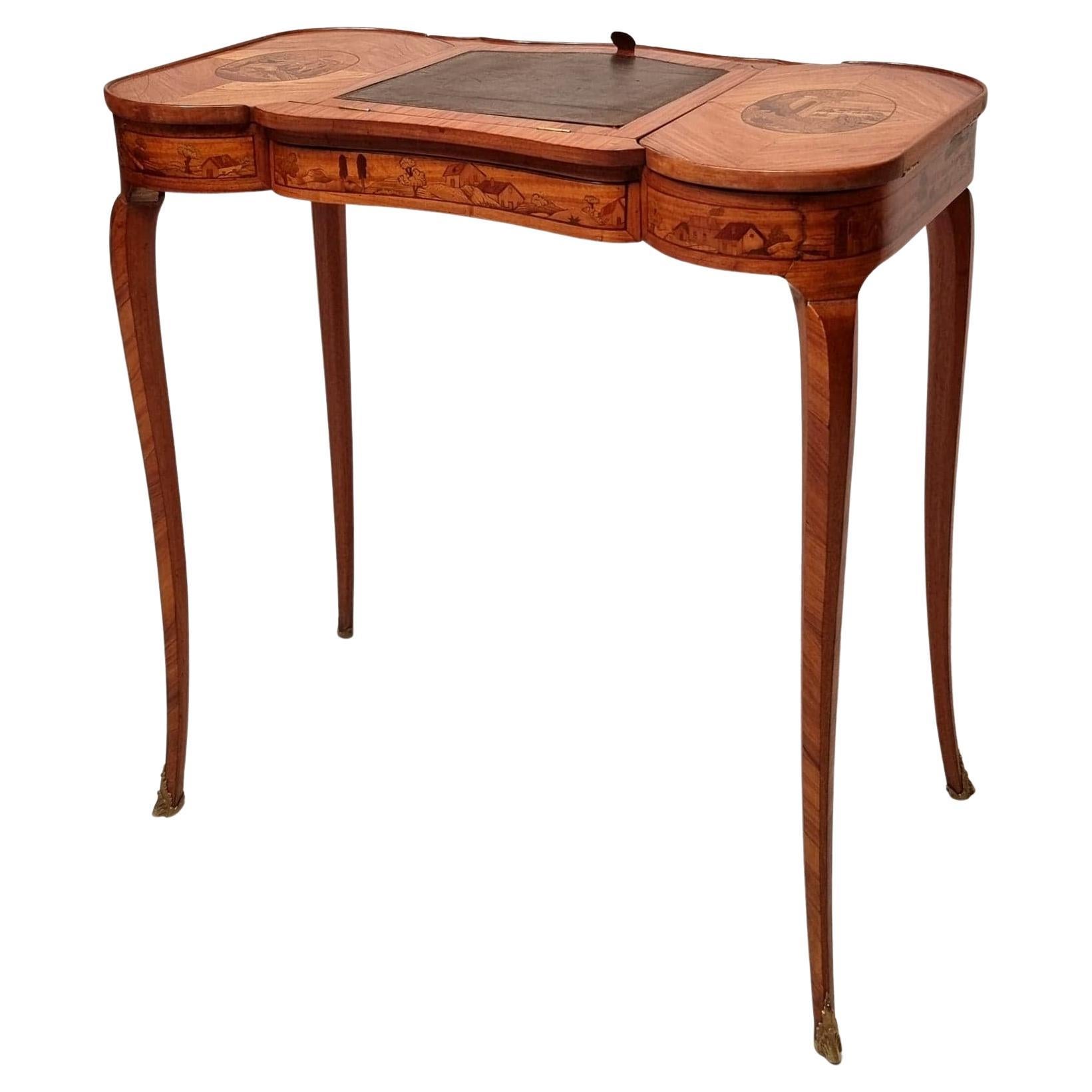 Louis XV Style Writing Table, Rosewood, 19th For Sale