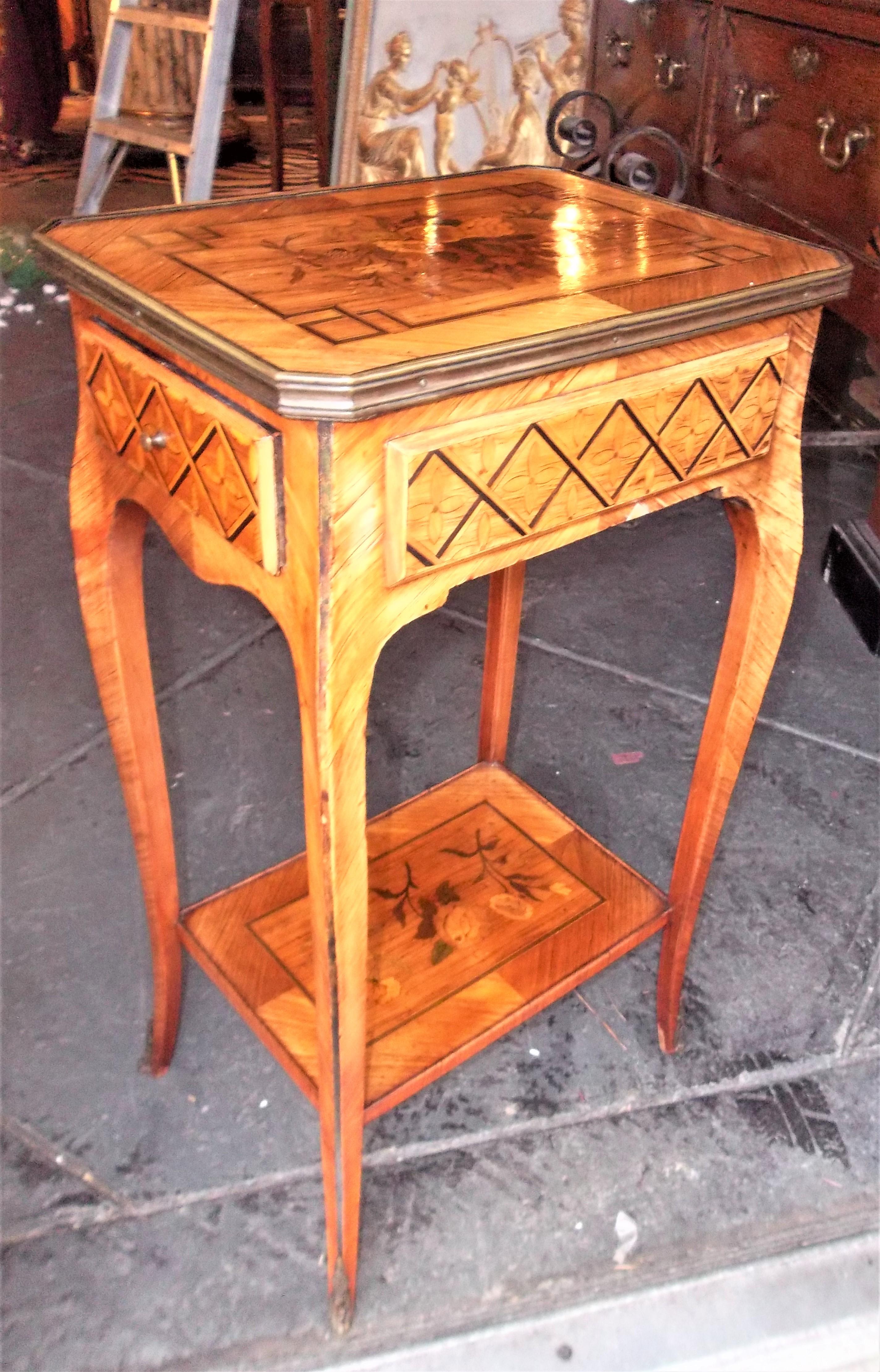 Louis XV Transitional to Louis XVI Style Marquetry Table 2