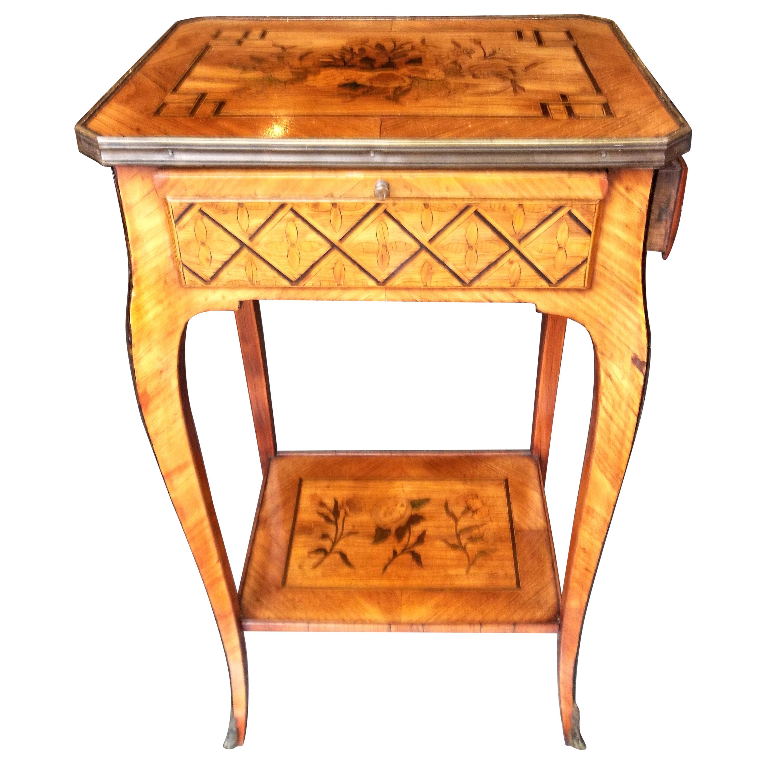 Louis XV Transitional to Louis XVI Style Marquetry Table