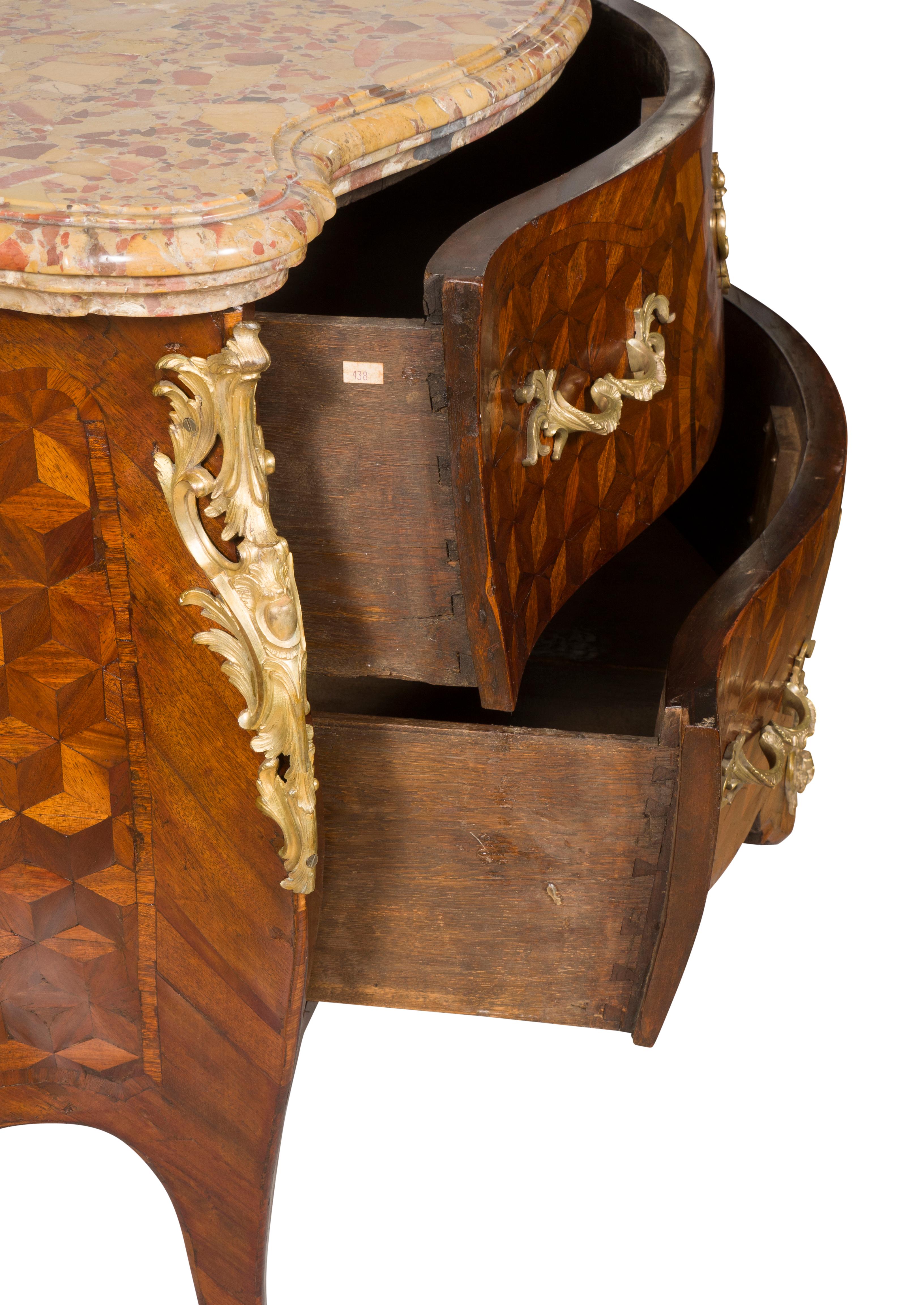 Louis XV Tulipwood and Parquetry Commode For Sale 9