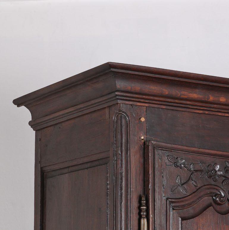 20th Century Louis XV Two-Door Carved Oak Armoire