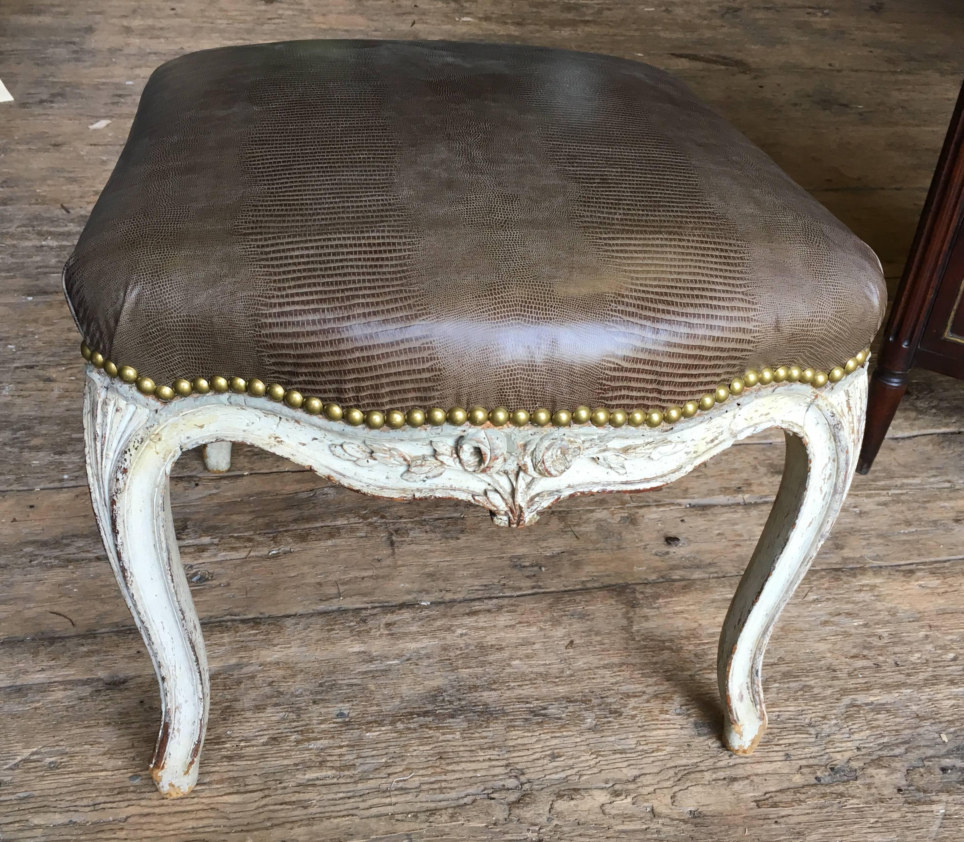 Louis XV Upholstered Bench 5
