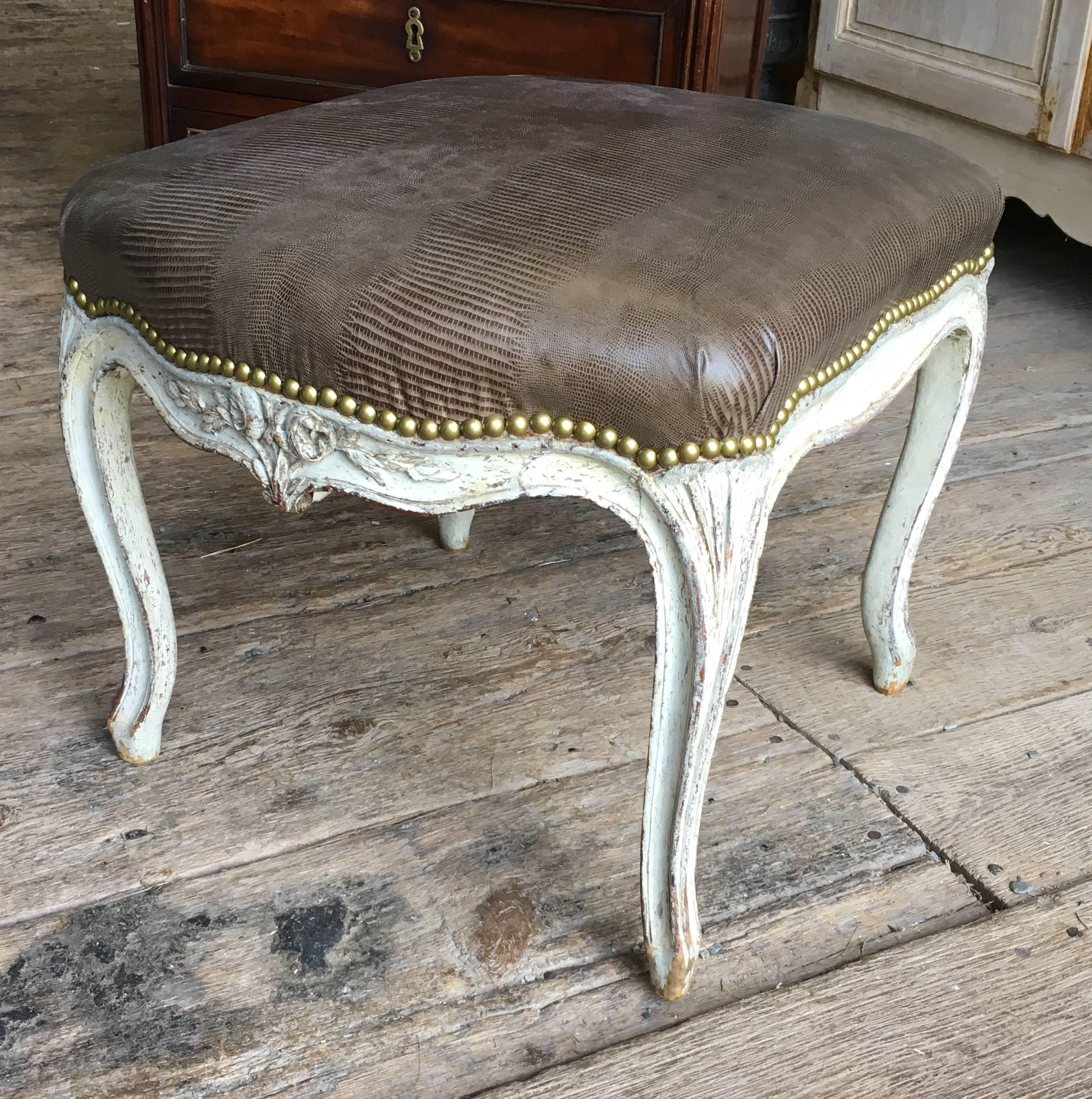 Louis XV Upholstered Bench 8