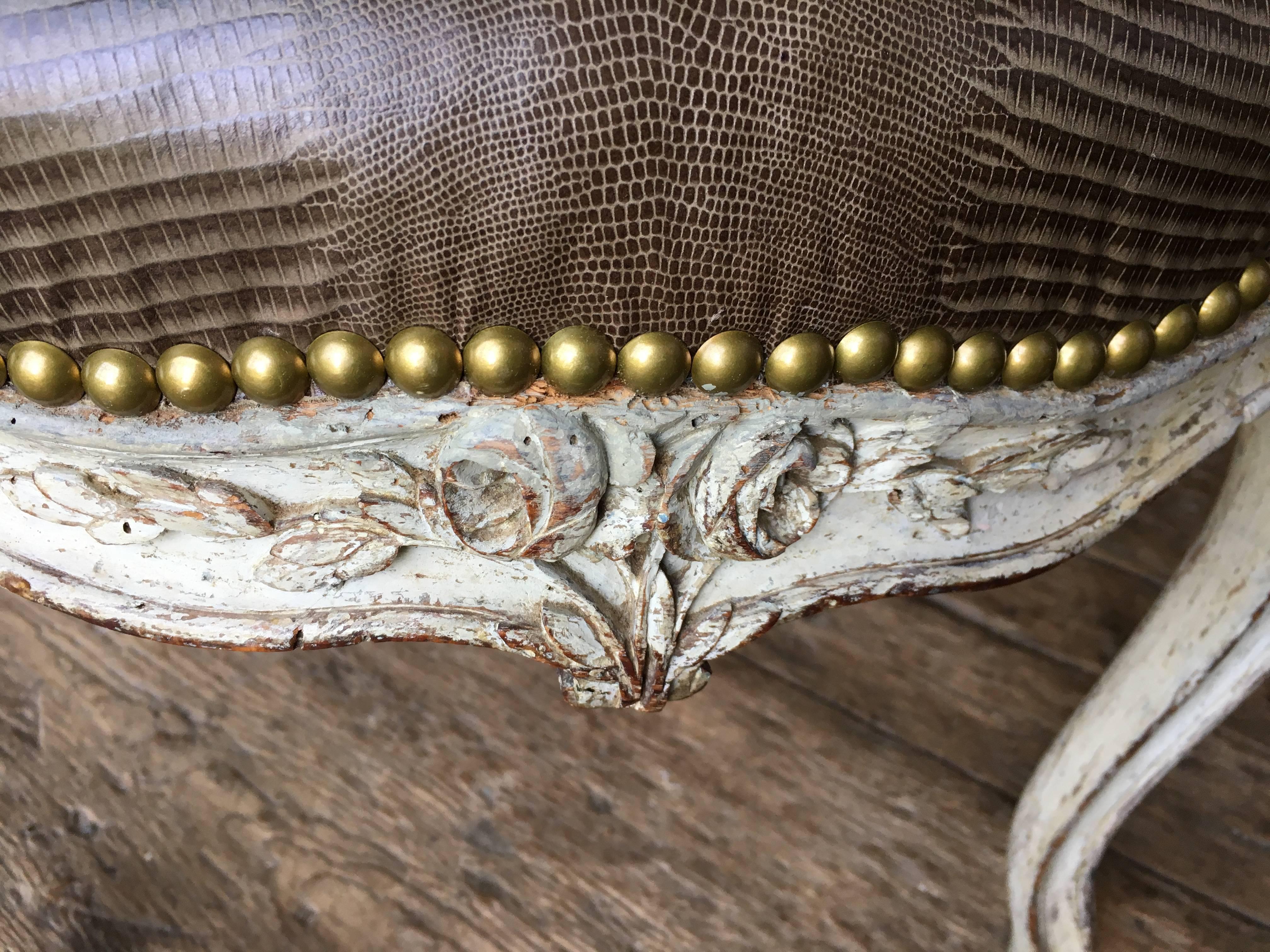 French Louis XV Upholstered Bench