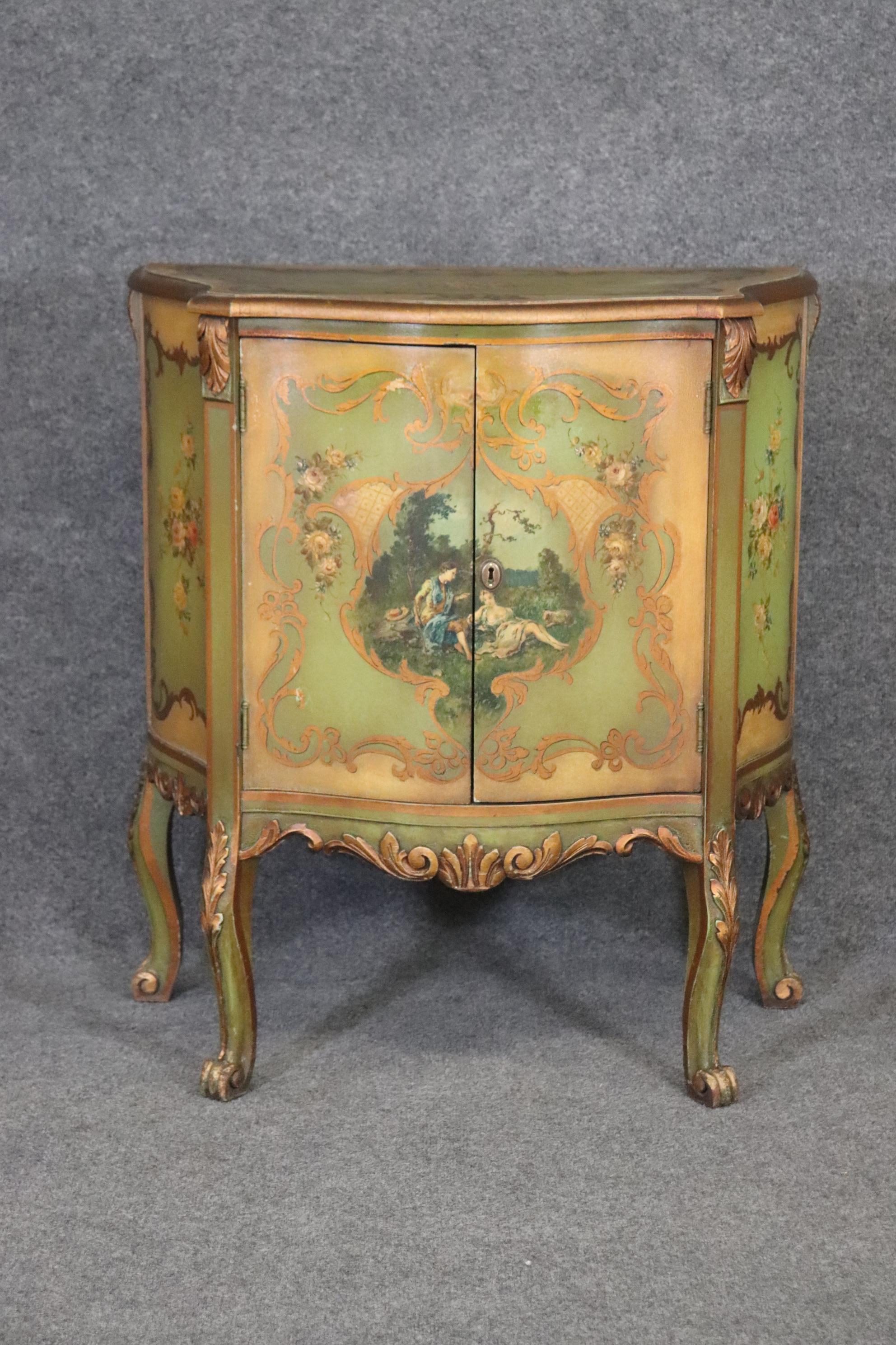 Dimensions- H: 33 3/4in W: 31 1/4in D: 17 1/2in This Antique venetian Style Paint Decorated Commode, Chest of Drawers, Chest is made of the highest quality and is perfect for you and your home! This Commode is equipped with highly detailed hand