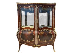 Louis XV Vernis Martin Grand Vitrines, a Pair