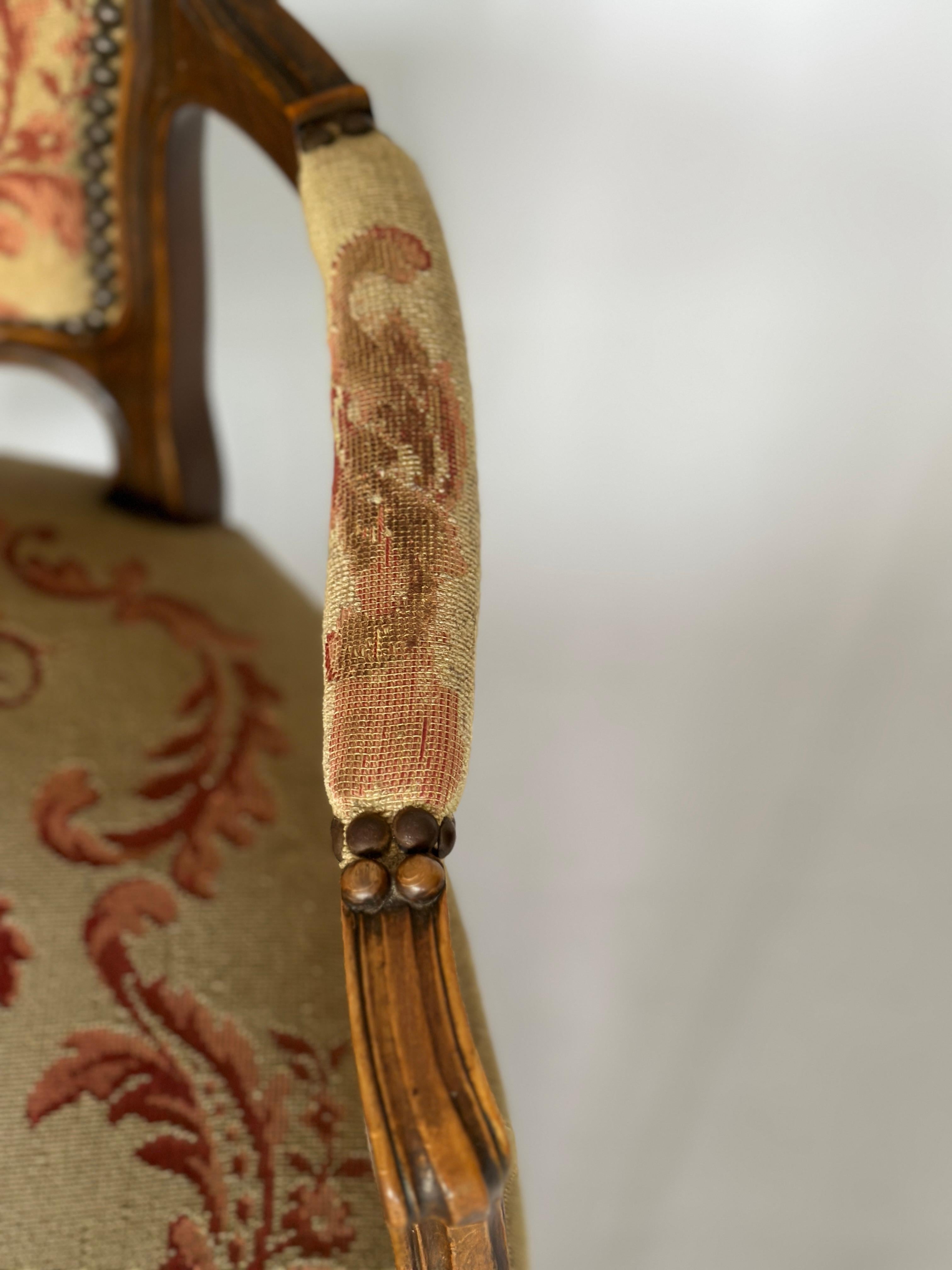 Louis XV Vintage Armchair 1960s 3