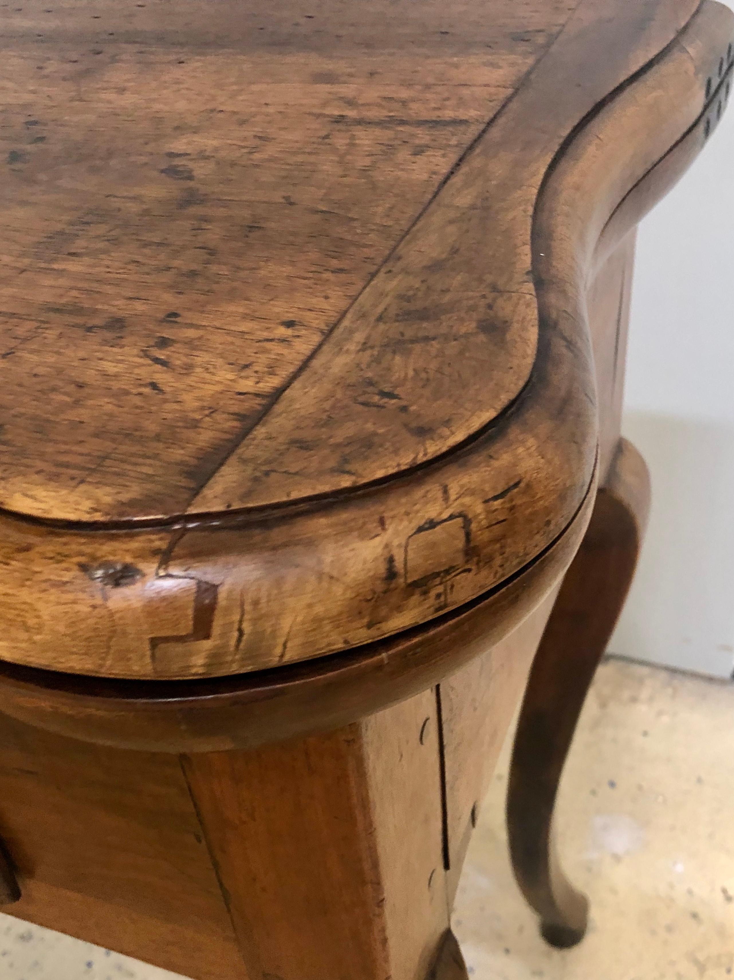 Wood Louis XV Walnut and Fruitwood Game Table, 18th Century