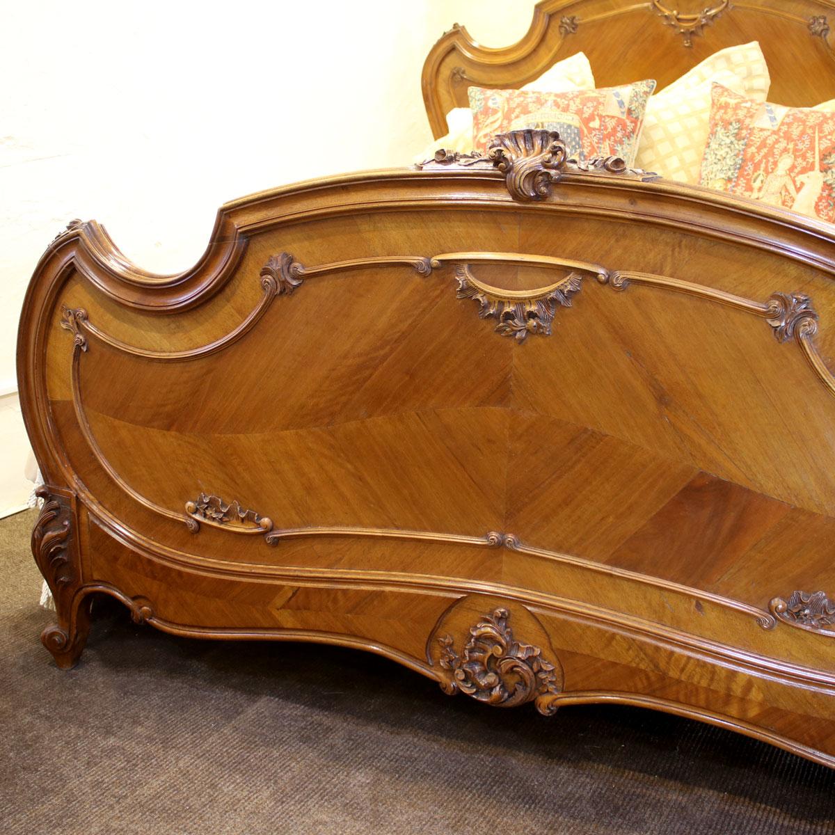 20th Century Louis XV Walnut Antique Bed WK141