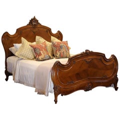 Louis XV Walnut Antique Bed WK141