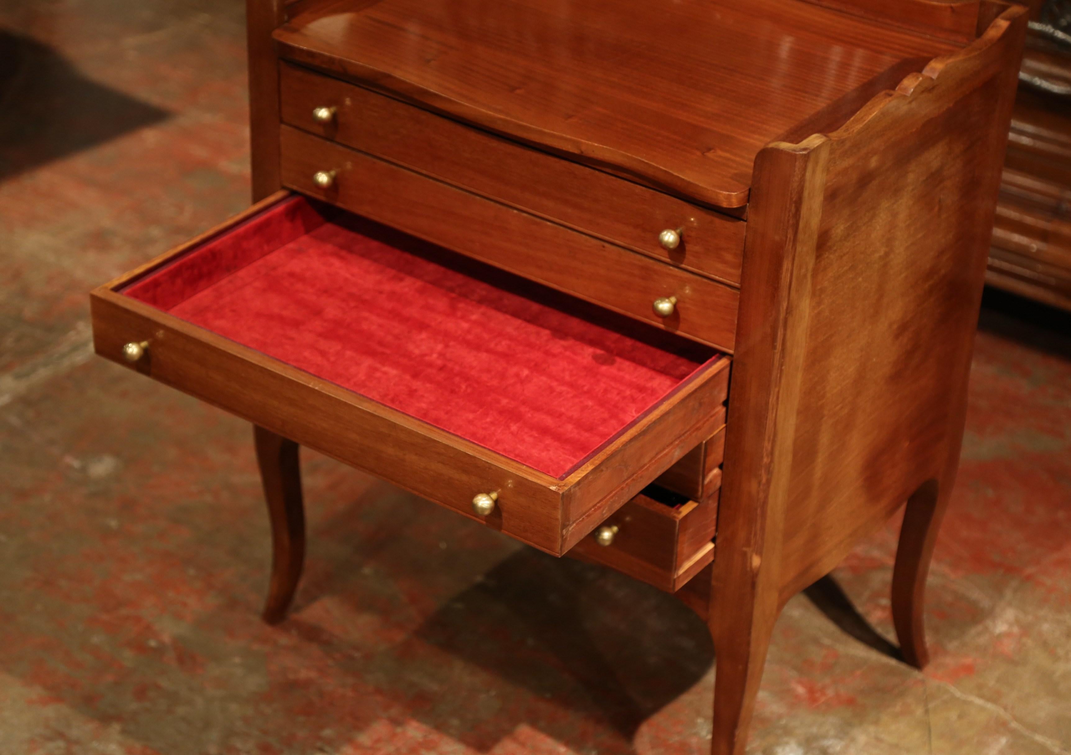 Louis XV Walnut Carved Chest with Silver Plated Christofle Flatware - 181 Pieces For Sale 5