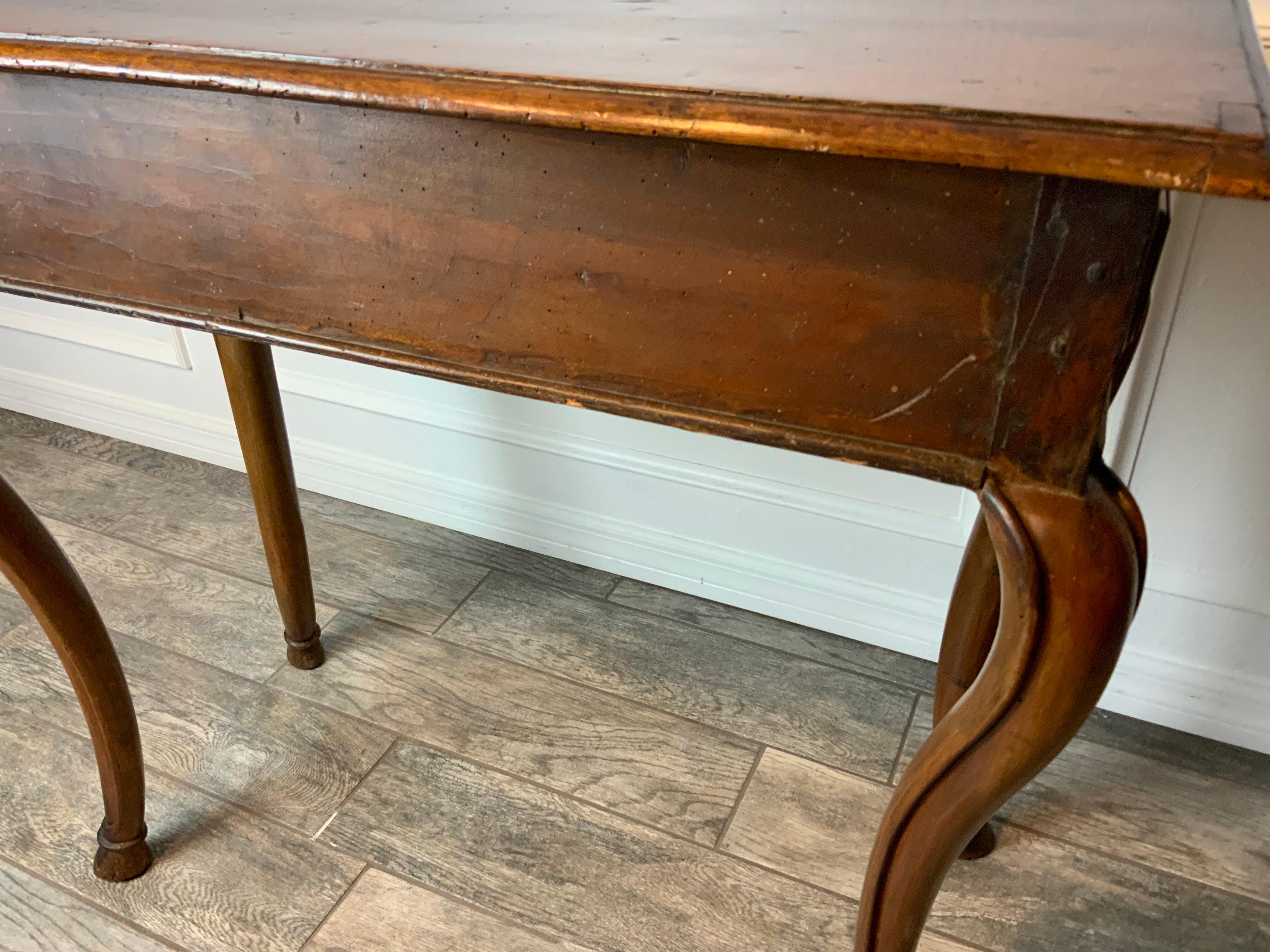 Louis XV Walnut Console Table For Sale 6