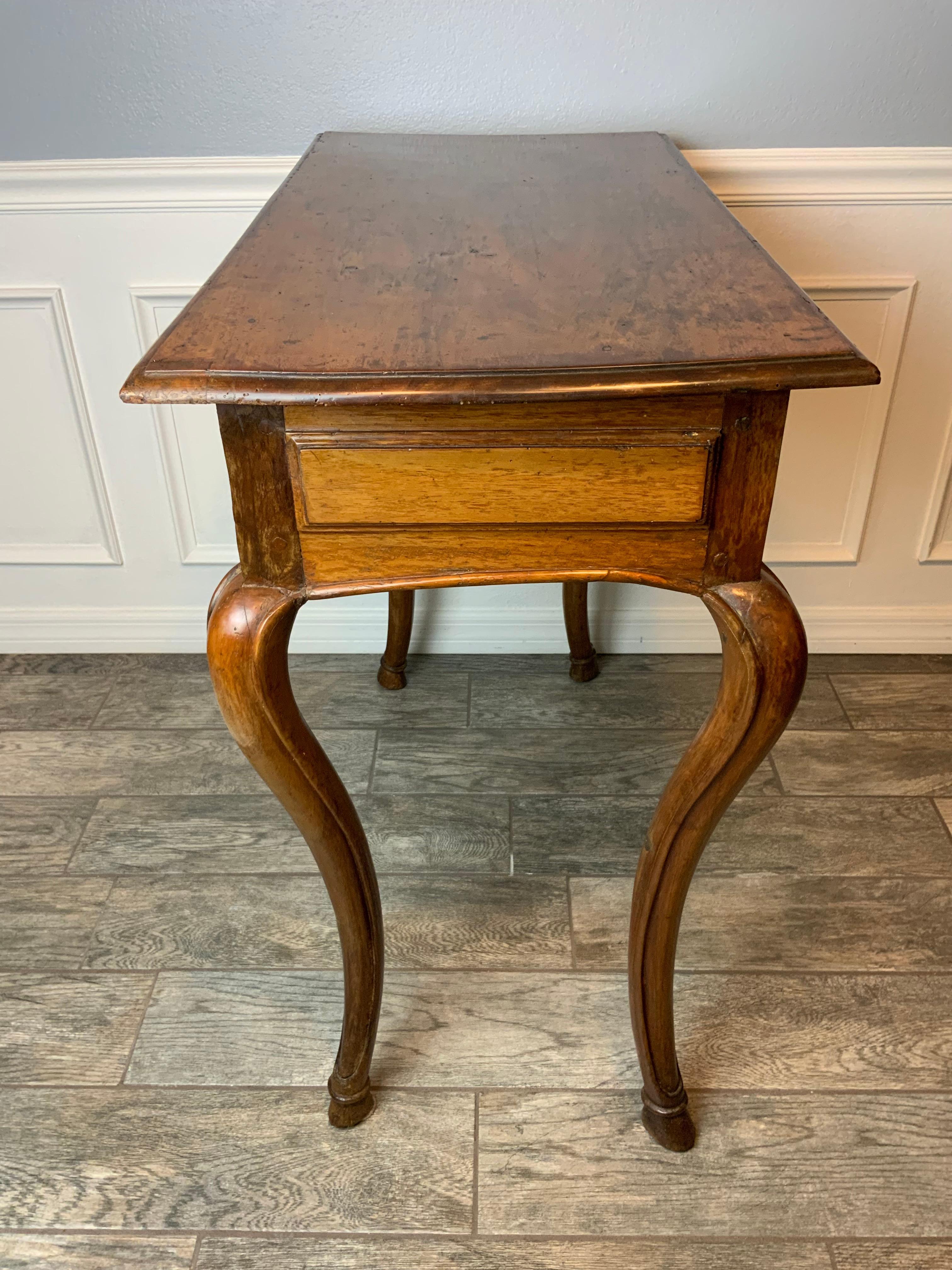 Louis XV Walnut Console Table For Sale 1