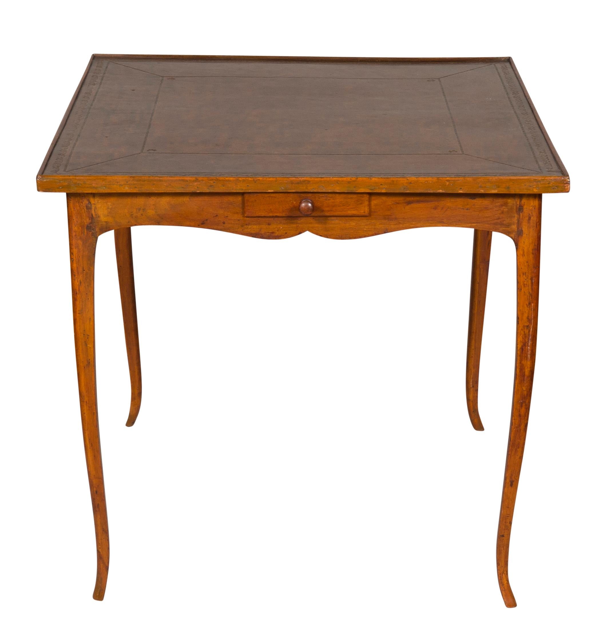 French Louis XV Walnut Games Table For Sale
