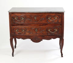 Louis XV Walnut Serpentine Chest, circa 1770-1780