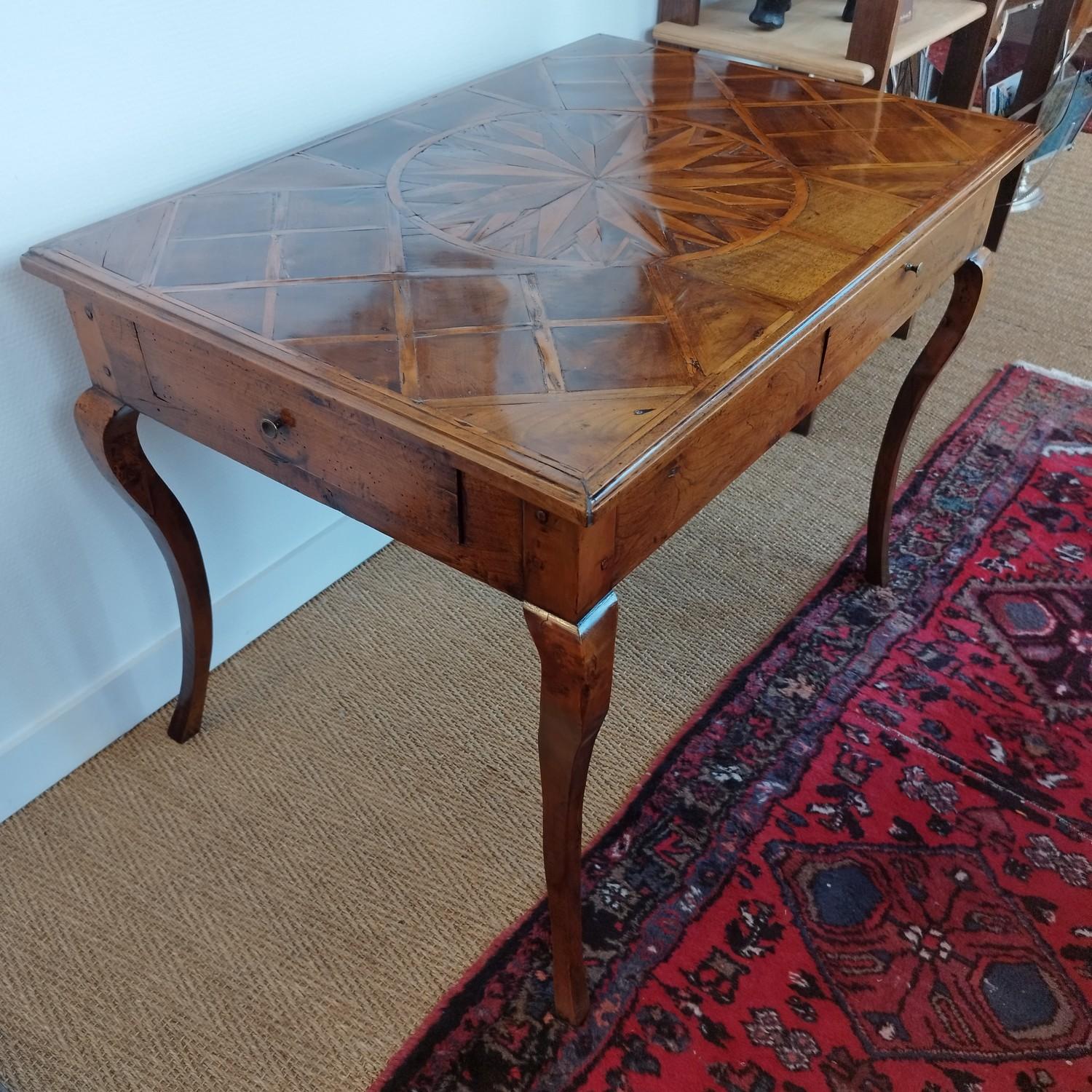 French Louis XV Walnut Side Table