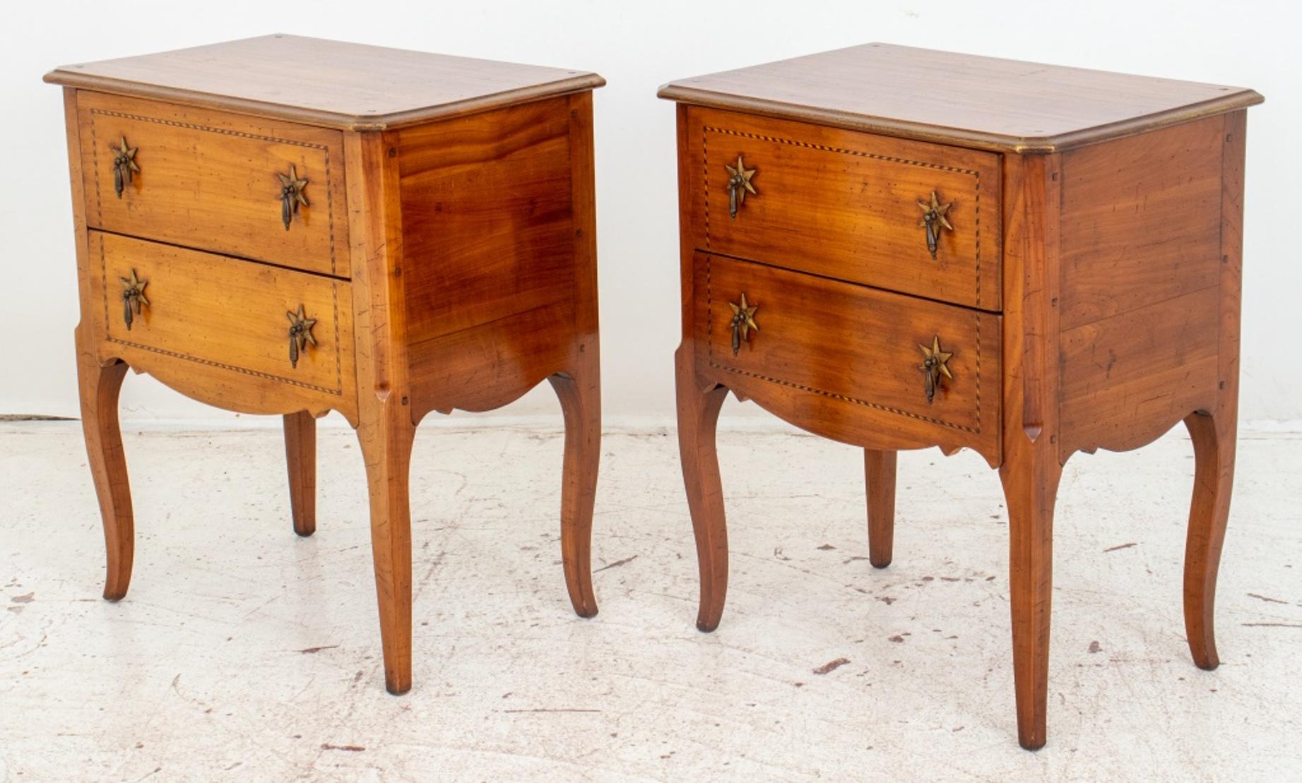 Louis XV / XVI Style Fruitwood Chest of Drawers, Pair 1