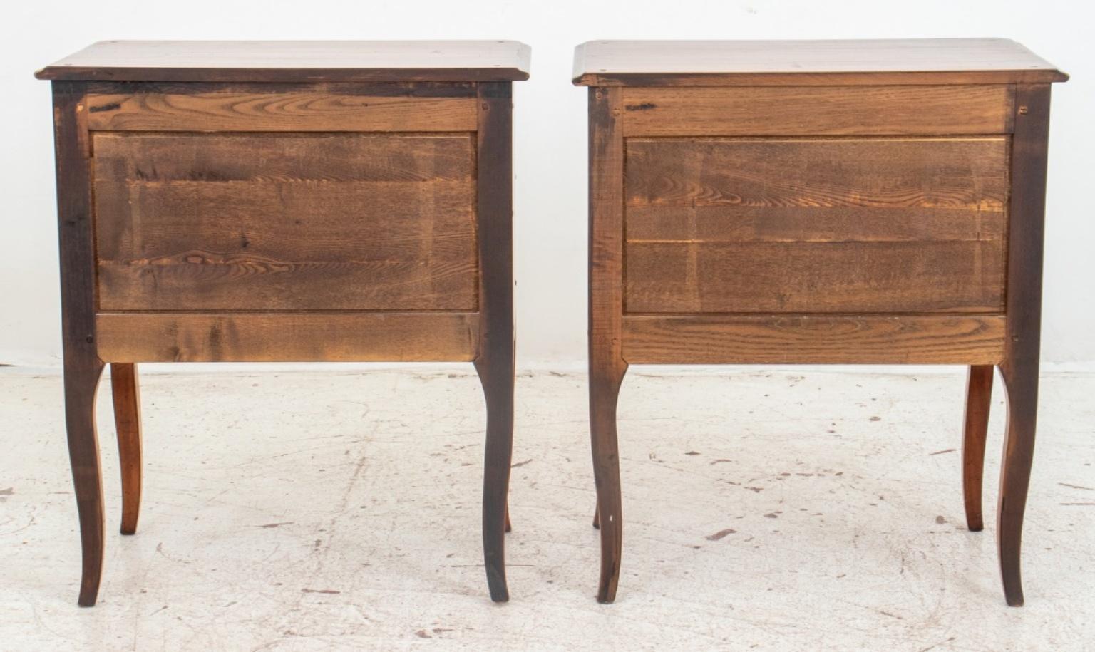 Louis XV / XVI Style Fruitwood Chest of Drawers, Pair 4