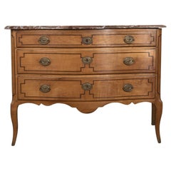 Antique Louis XV/XVI Transitional Satinwood Commode