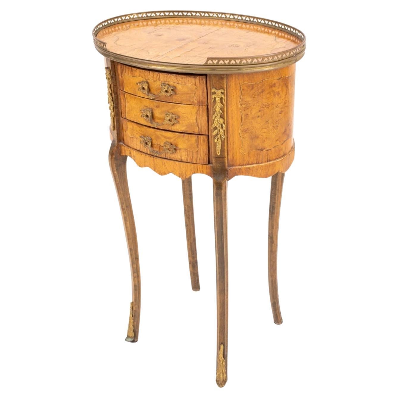 Louis XV/XVI Transitional Style Side Table For Sale