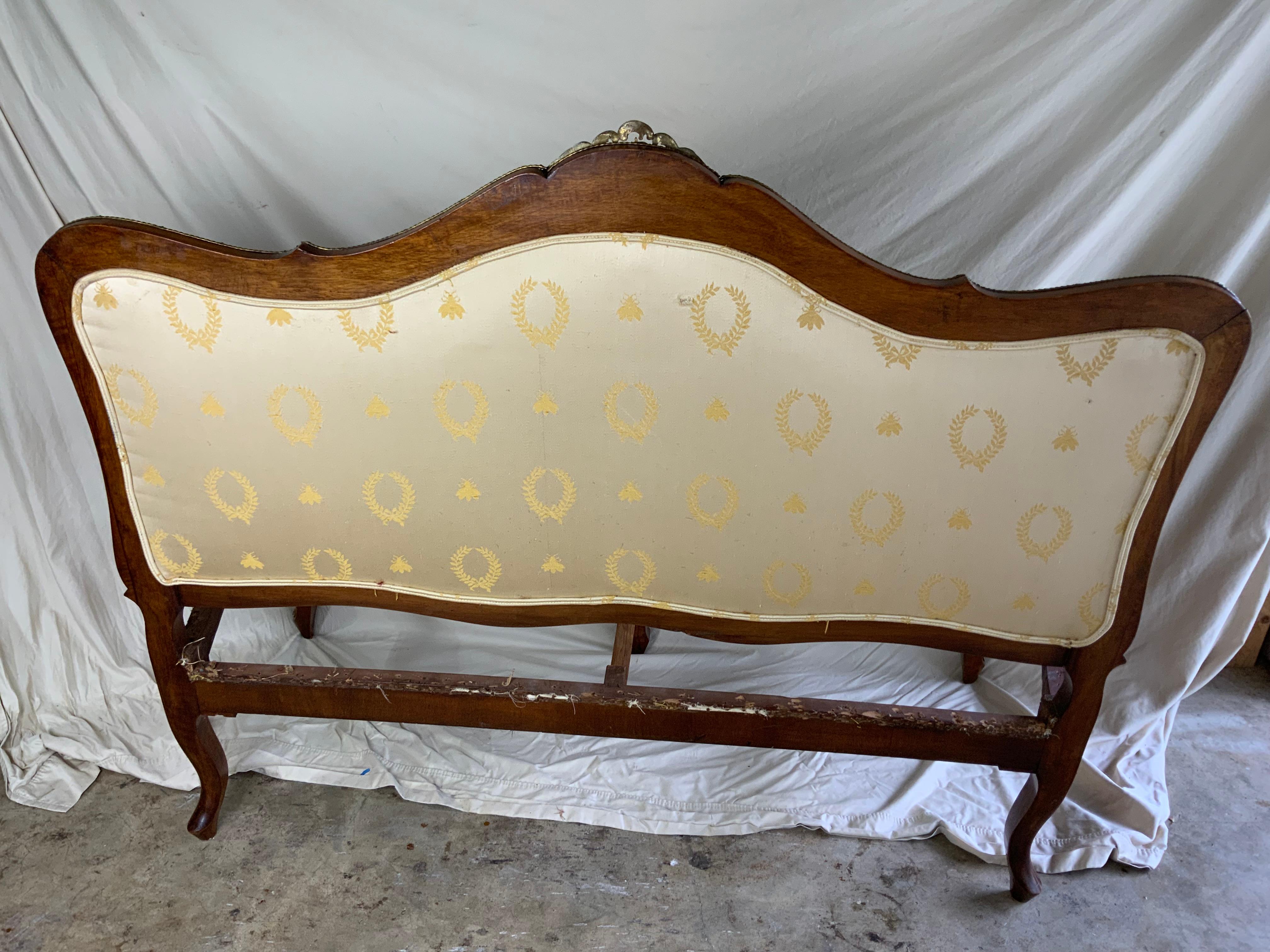 Louis XV1 Walnut Ormolu Settee For Sale 5