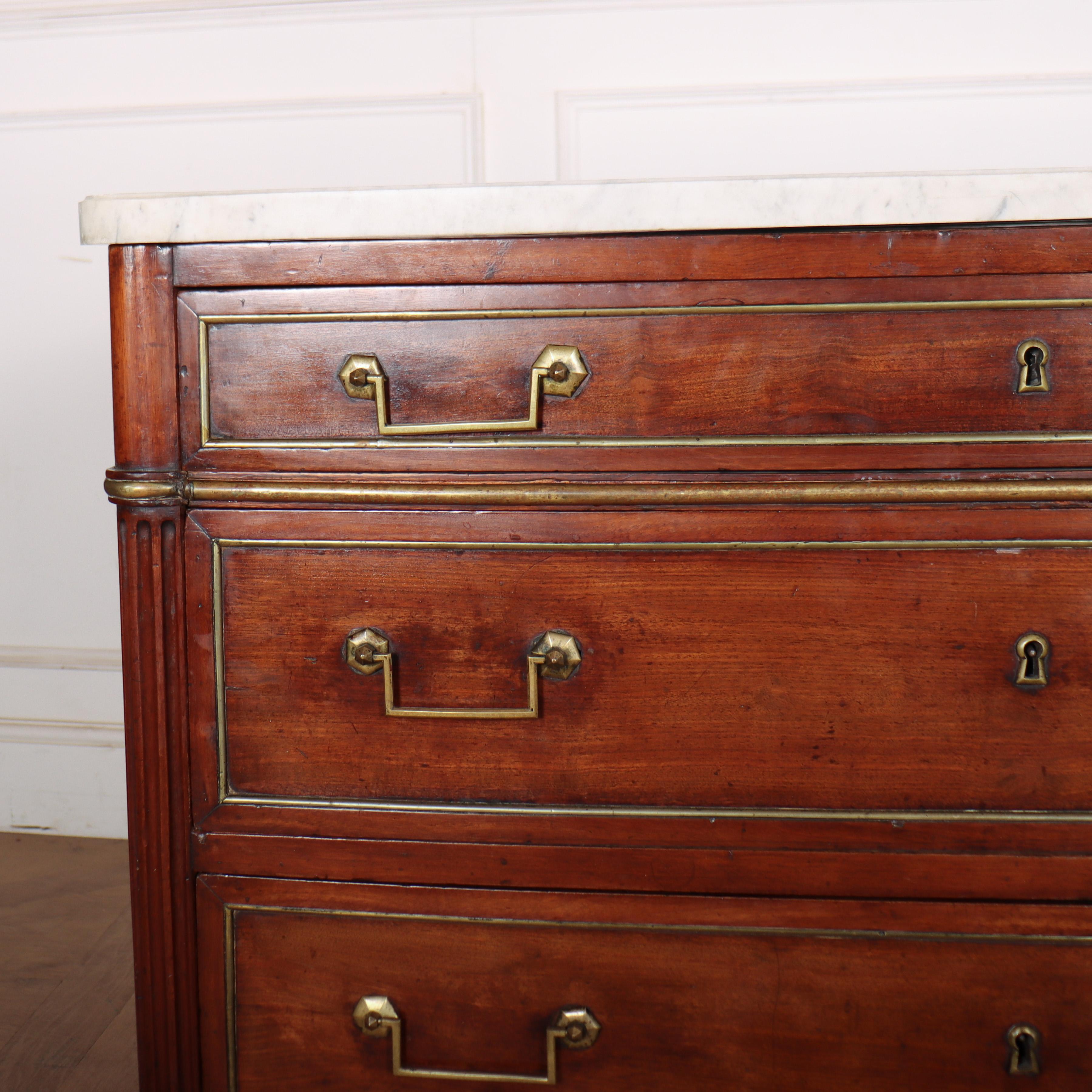 Polished Louis XVI 18th Century French Fruitwood Commode For Sale