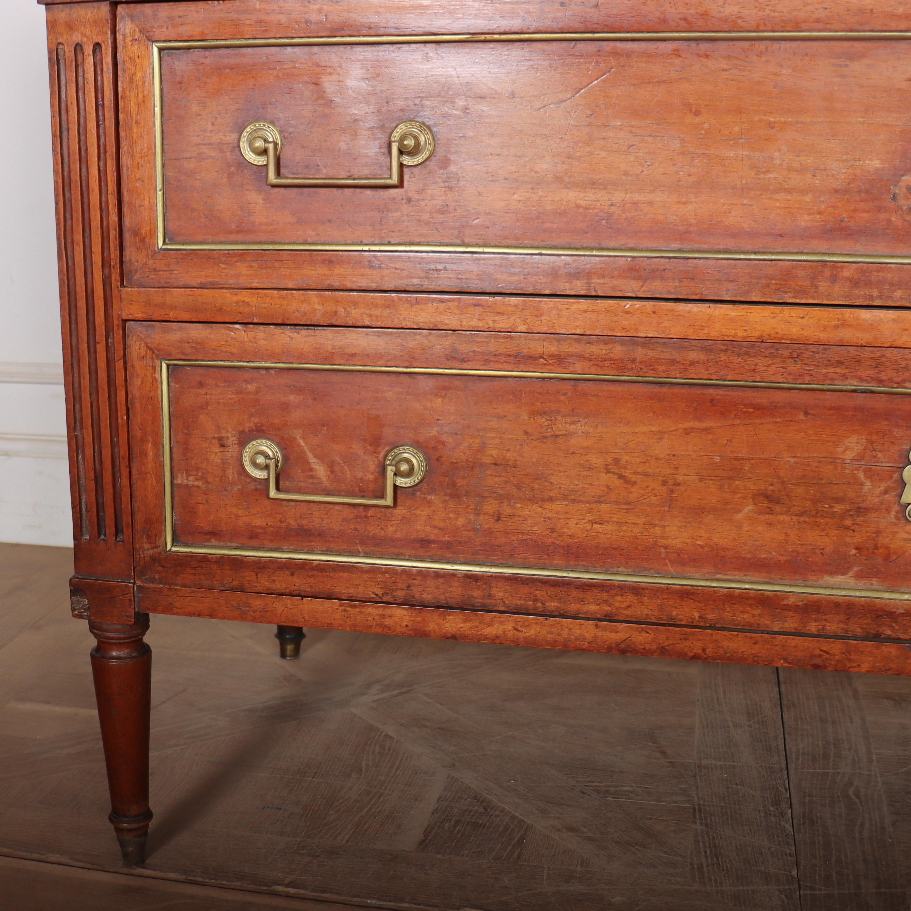 Louis XVI 18th Century French Fruitwood Commode For Sale 1