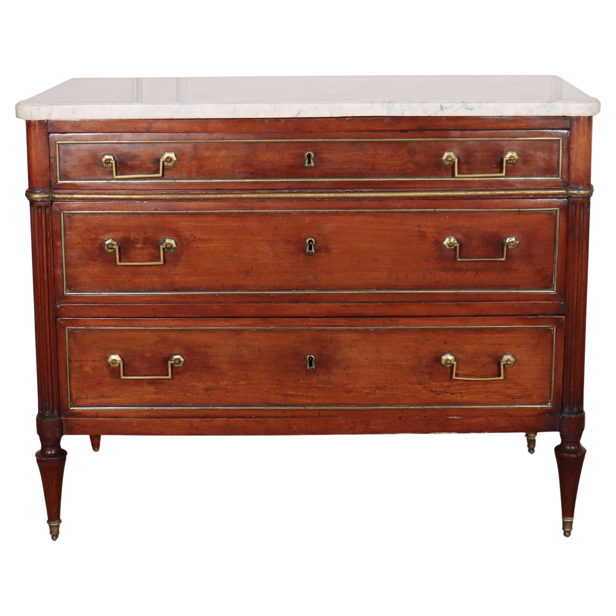 Louis XVI 18th Century French Fruitwood Commode For Sale