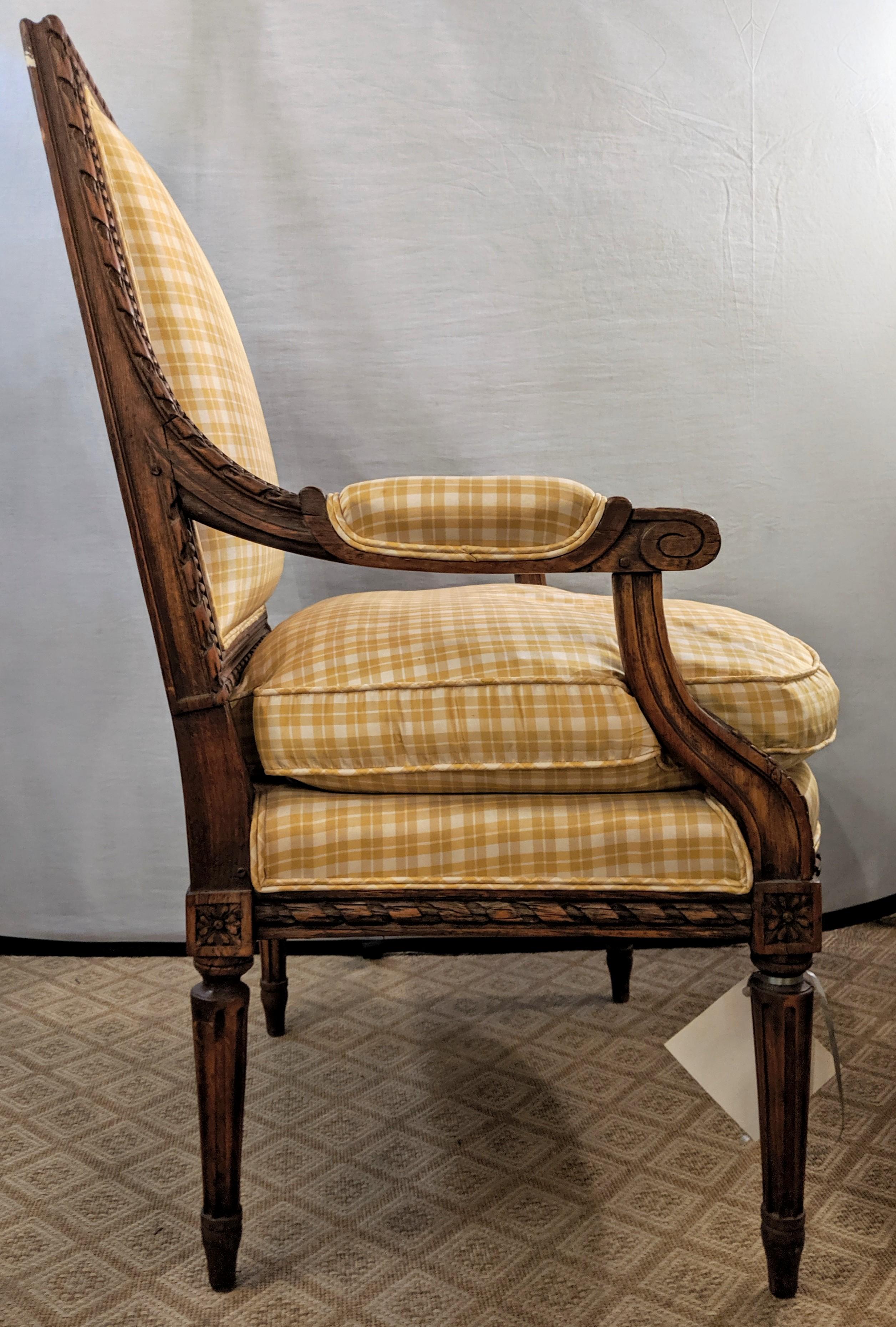 Louis XVI 19th Century Armchair/Fauteuil/Bergere or Office Desk Chair 3