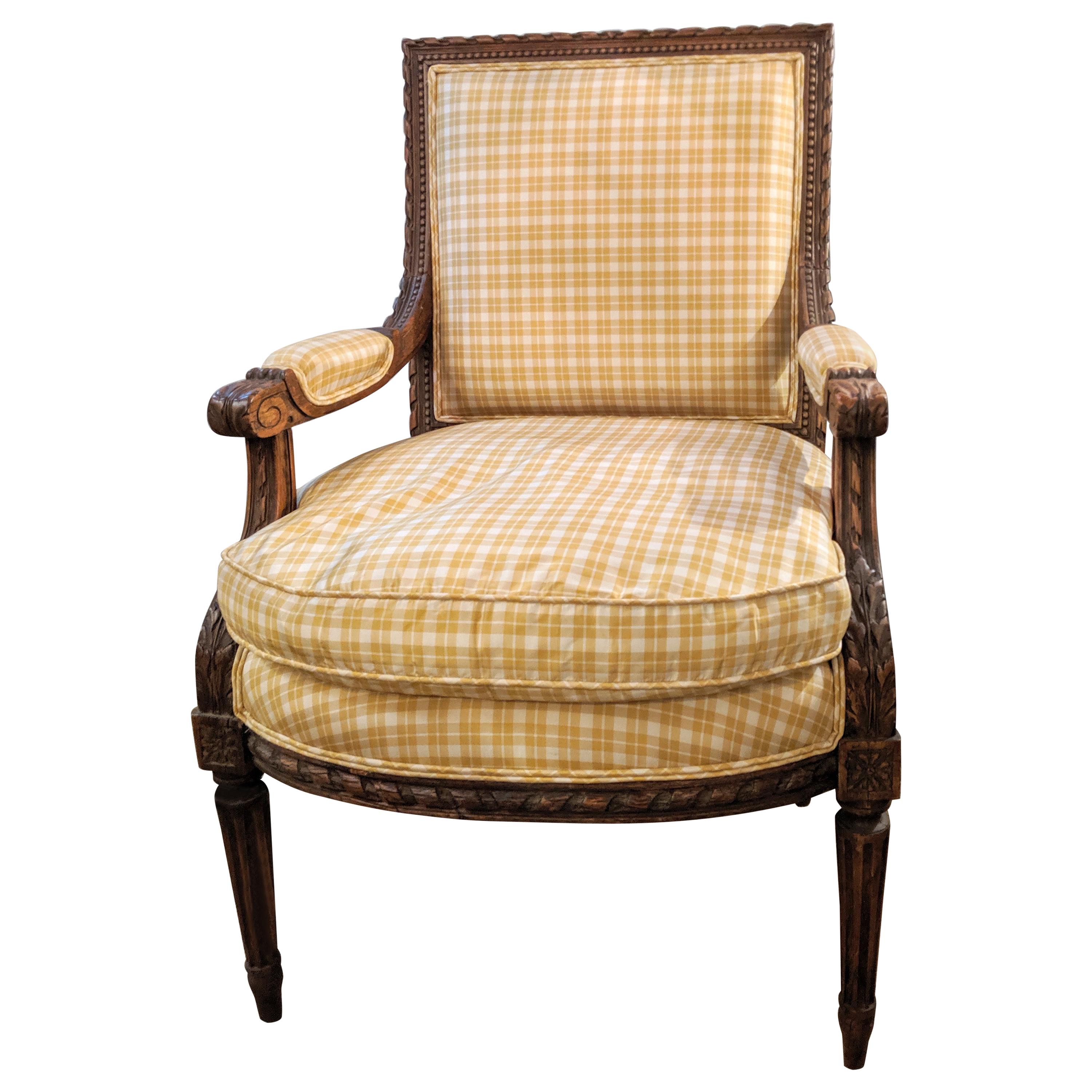 Louis XVI 19th Century Armchair/Fauteuil/Bergere or Office Desk Chair
