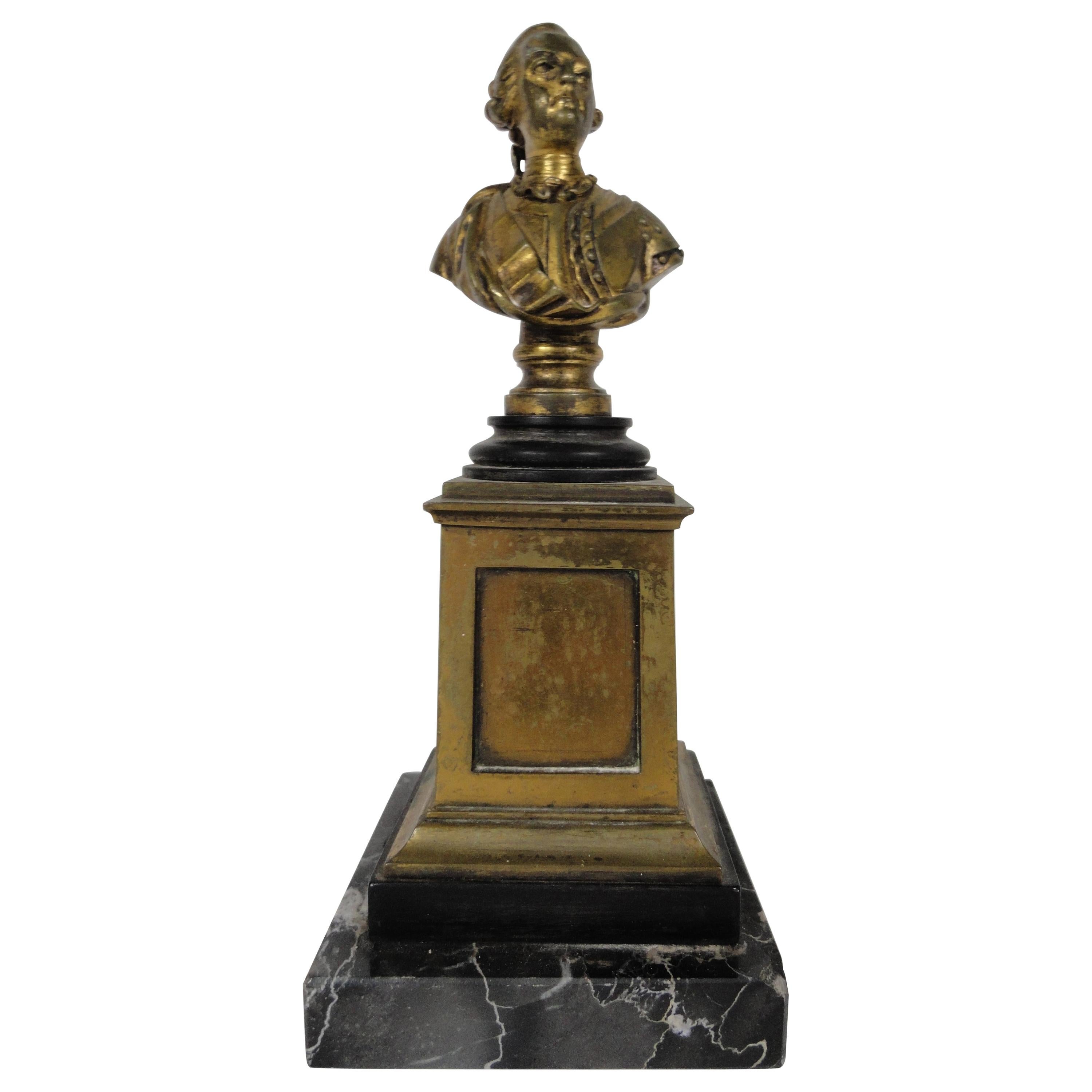 Louis XVI 19th Century Bronze Bust For Sale