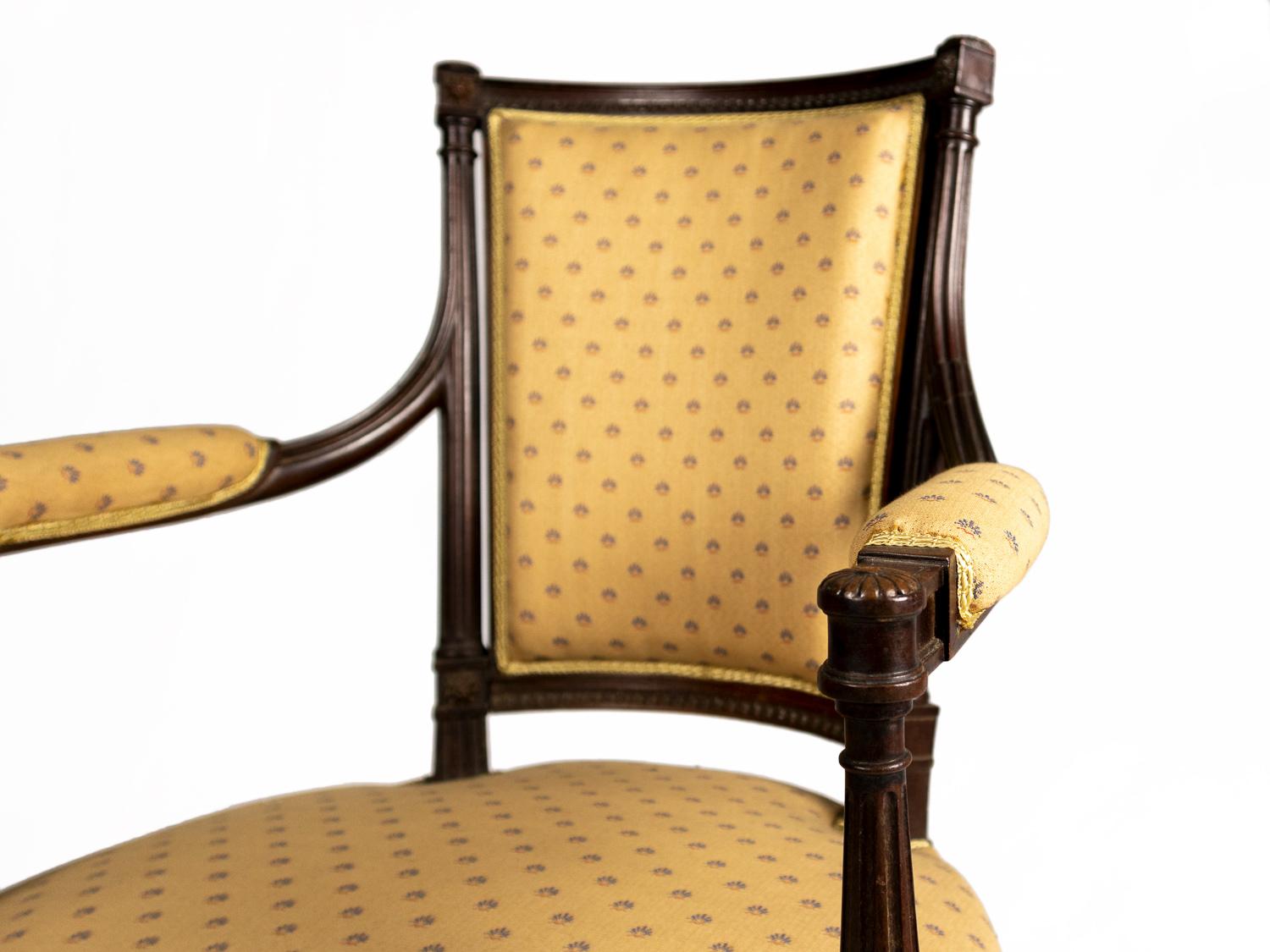 Upholstery  Louis XVI 19th Century Five-Piece Parlor Set For Sale