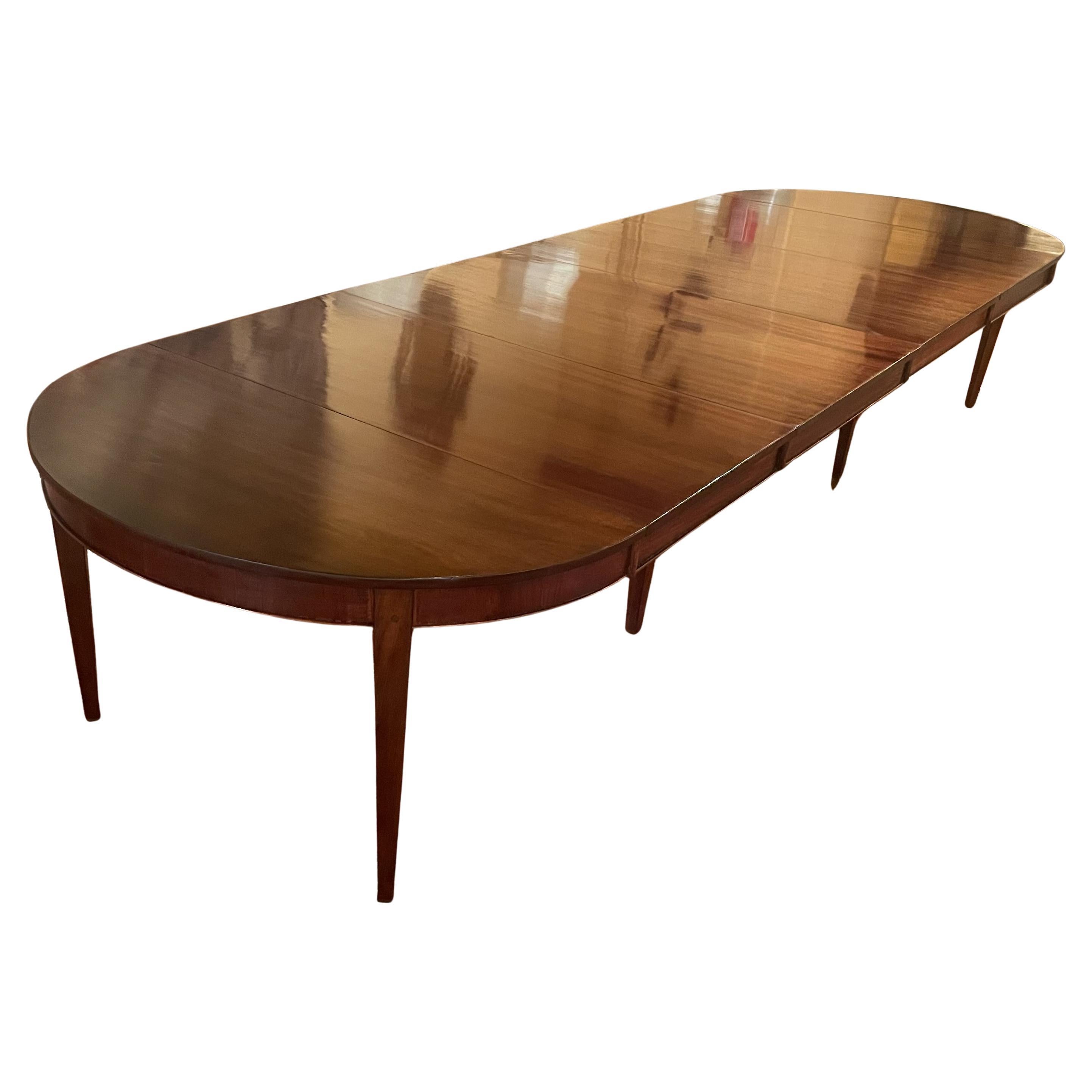 Louis XVI 8-foot Mahogany Dining Table From The Directoire Period Of 5.40m